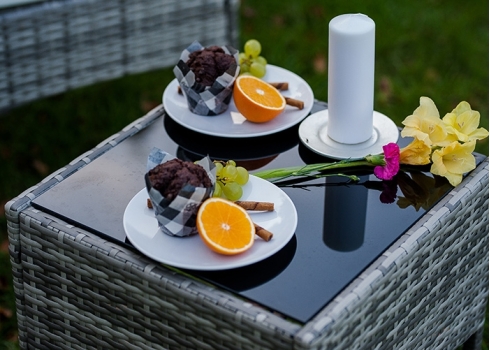 Aiamööbli komplekt Bello Giardino SANO hall, diivan + 2 tooli + laud