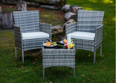 Aiamööbli komplekt Bello Giardino SANO hall, diivan + 2 tooli + laud