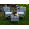 Aiamööbli komplekt Bello Giardino SANO hall, diivan + 2 tooli + laud
