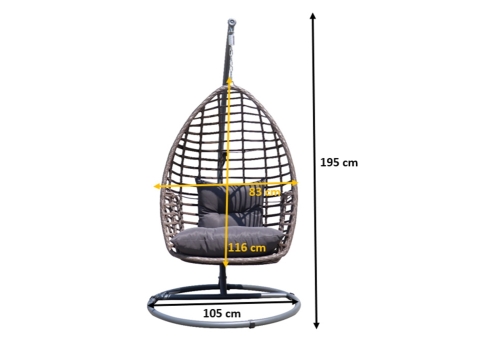 Ripptool Bello Giardino PIATTO tumepruun, 105x105xH195 cm