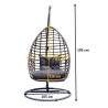 Ripptool Bello Giardino PIATTO tumepruun, 105x105xH195 cm